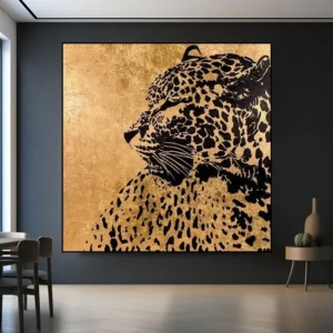 Exclusief handgeschilderd olieverfschilderij "Majesteitelijke Tijger" met een krachtige tijger in natuurlijke habitat